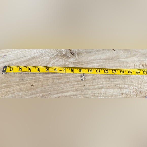 REAL 1/3 Ct Heart diamond necklace 14 Kt white gold chain & clasp formal luxury - Picture 17 of 17